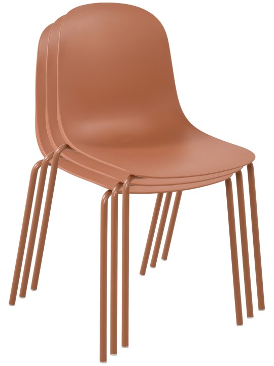 Sæt med 2 stole Hardin, terracotta