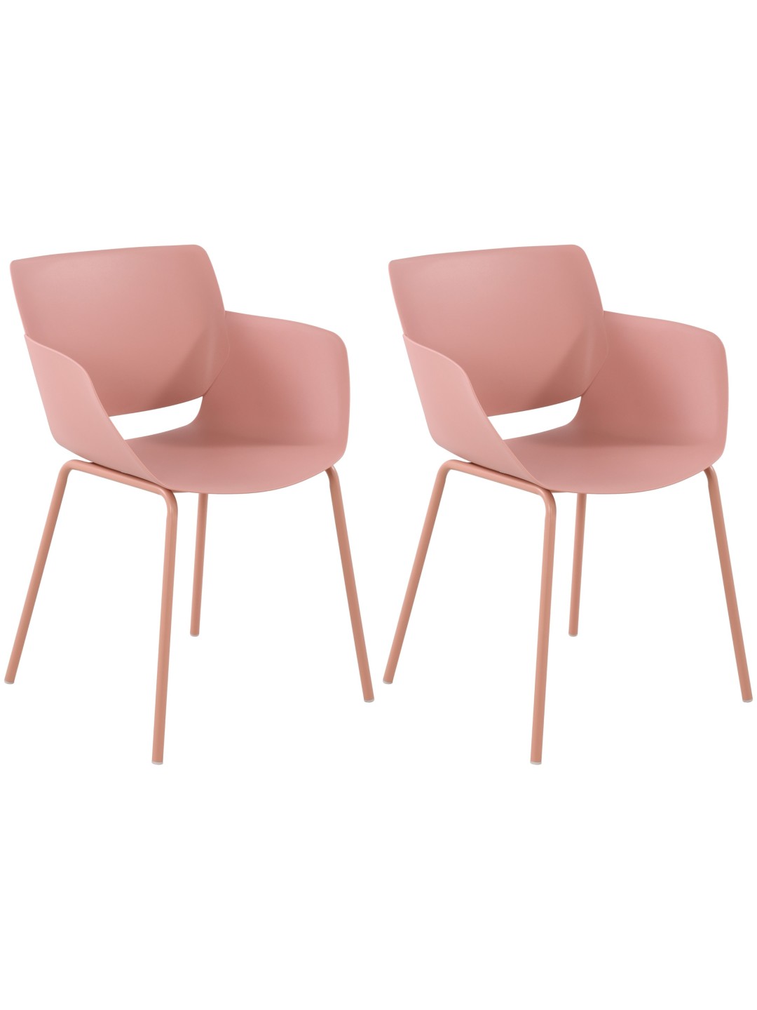 Sæt med 2 stole Alpena, pink