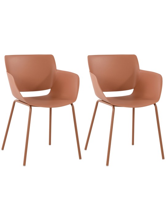 Sæt med 2 stole Alpena, terracotta