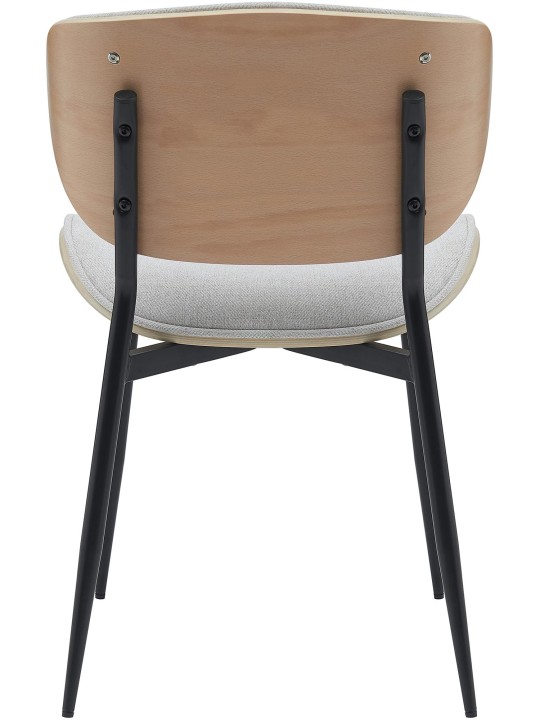 Sæt med 2 spisestuestole Enid stof, natur/creme