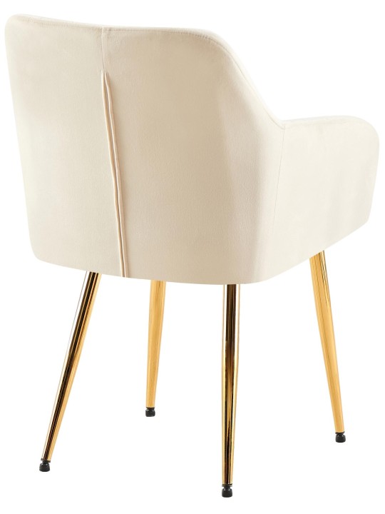 Sæt med 2 spisestuestole Monett velvet G, creme