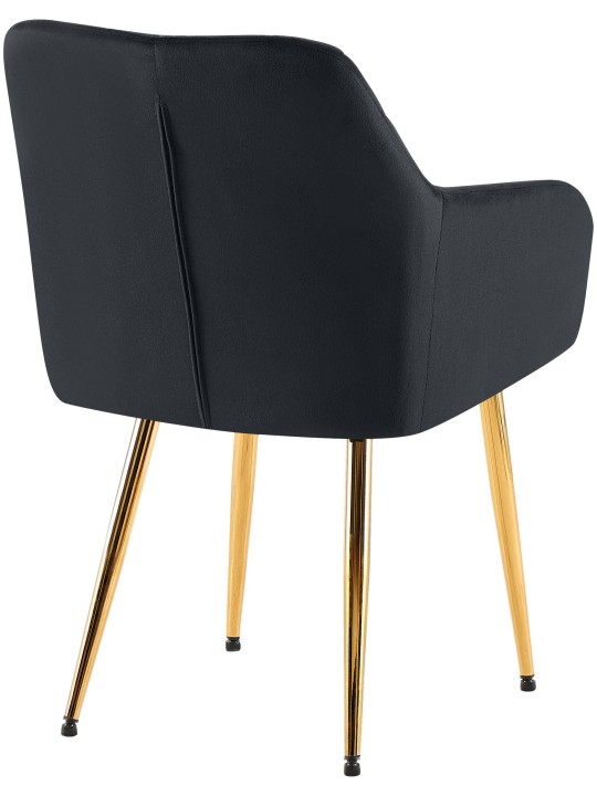Sæt med 2 spisestuestole Monett velvet G, sort
