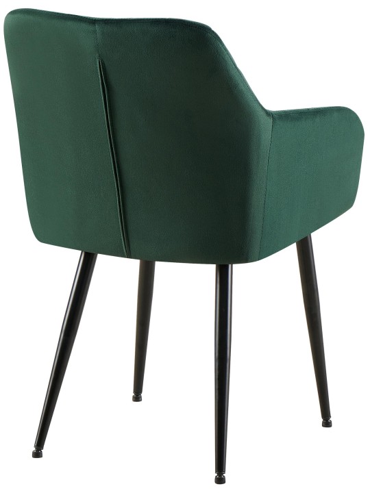 Sæt med 2 spisestuestole Monett velvet B, grøn