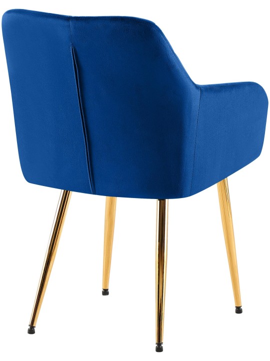 Sæt med 2 spisestuestole Monett velvet G, mørkeblå