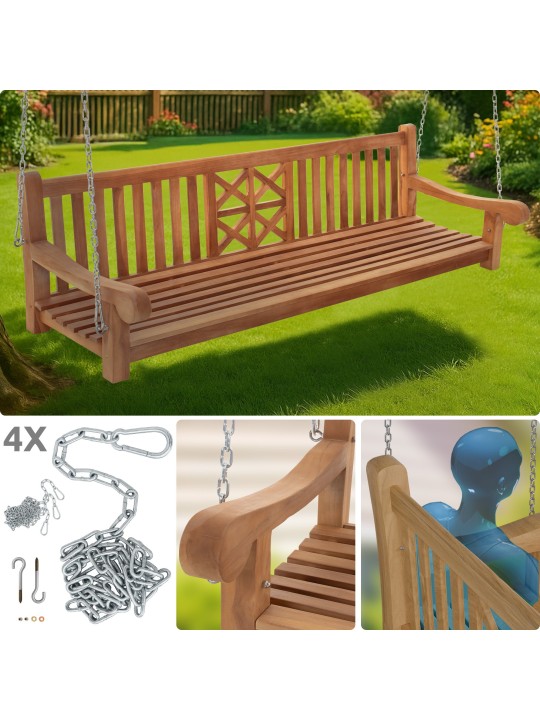Gyngebænk Farm 220 cm, teak