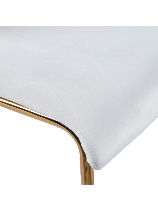 Barstol Hoover Velvet 4-fods guld, creme