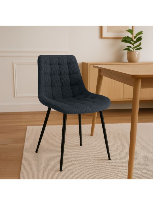 Sardna Cord spisestuestol, sort