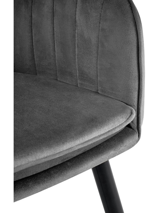 Spisestuestol Cheryl velvet, mørkegrå Spisestuestol Cheryl velvet, mørkegrå