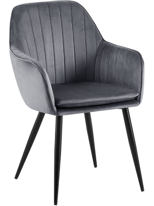 Spisestuestol Cheryl velvet, mørkegrå Spisestuestol Cheryl velvet, mørkegrå