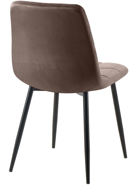 Sæt med 4 spisestuestole Antibes, brun