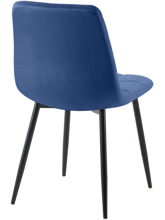 Sæt med 4 spisestuestole Antibes, blå
