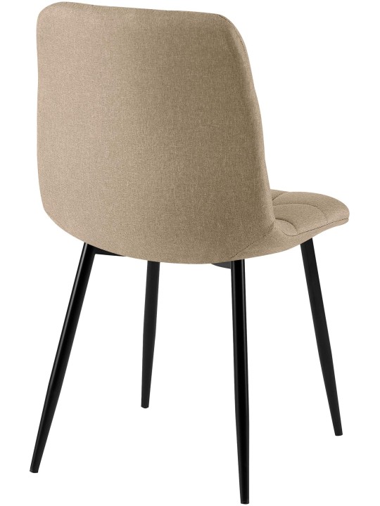 Sæt med 2 spisestuestole Tilde stof, taupe