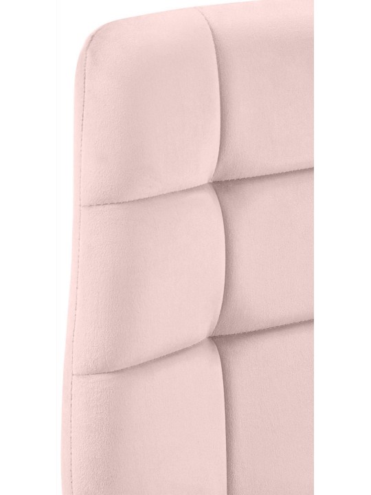 Sæt med 4 spisestuestole Tilde fløjl, pink