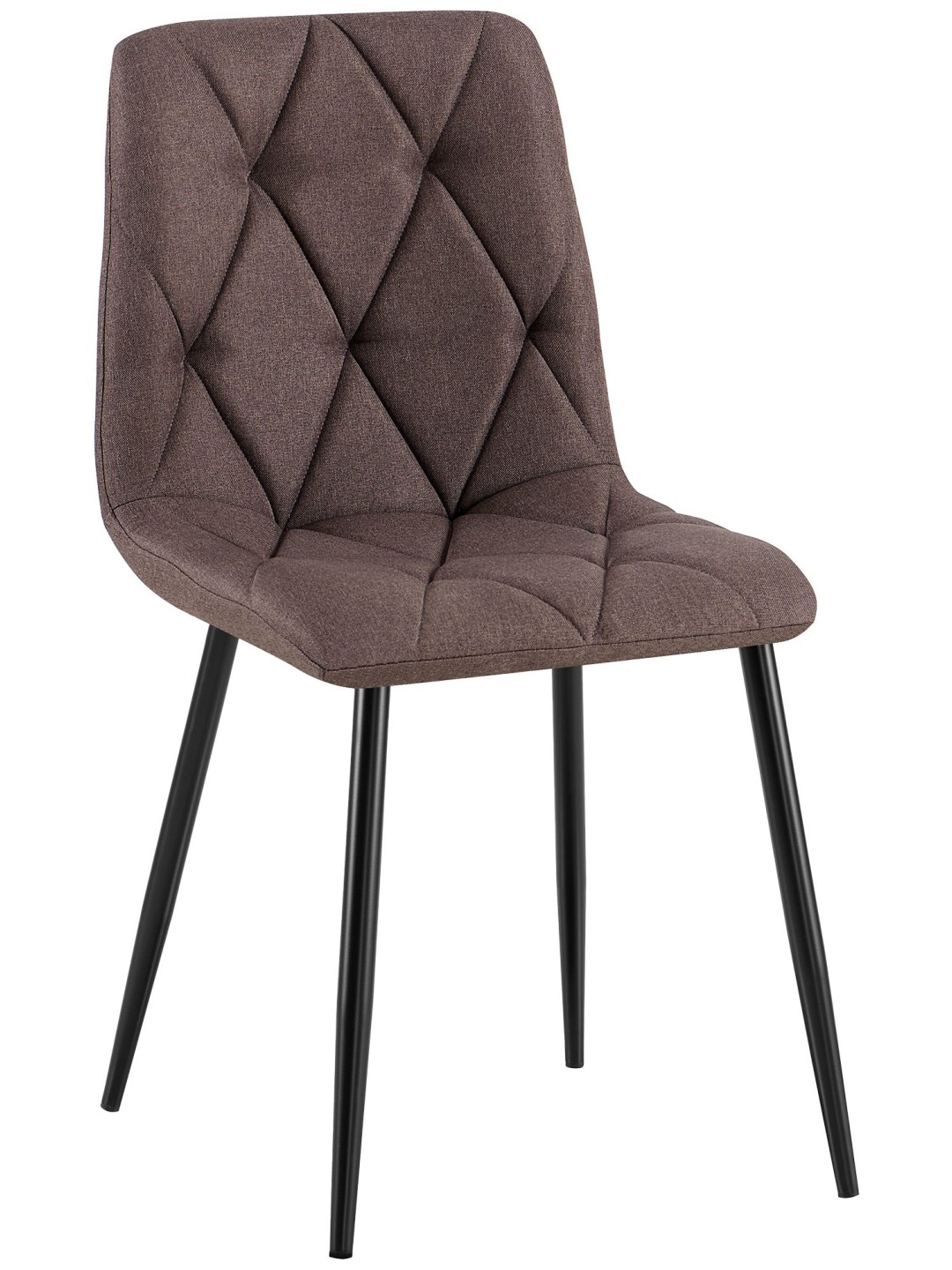 Spisestuestol Clairton stof, brun
