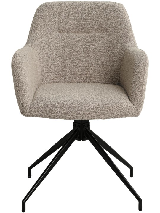 Spisestuestol Merlinda stof Teddy, taupe