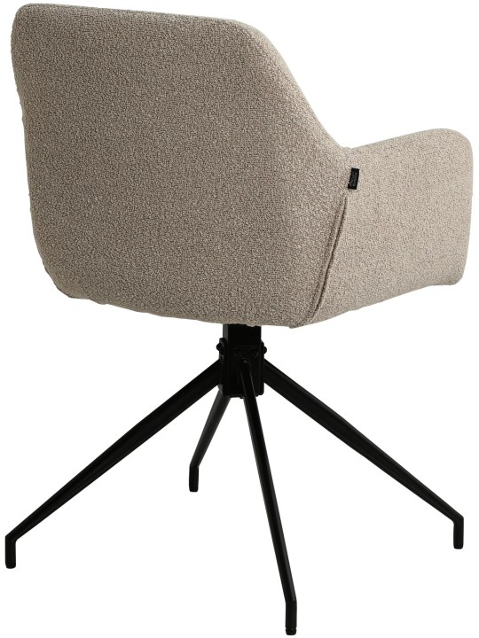 Spisestuestol Merlinda stof Teddy, taupe