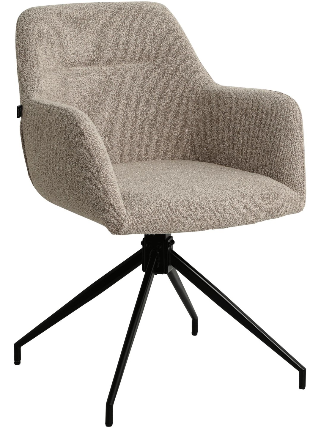 Spisestuestol Merlinda stof Teddy, taupe