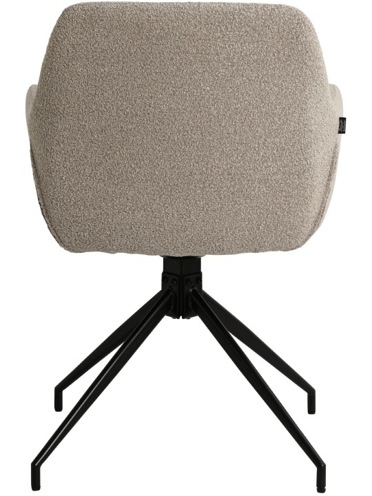 Spisestuestol Merlinda stof Teddy, taupe