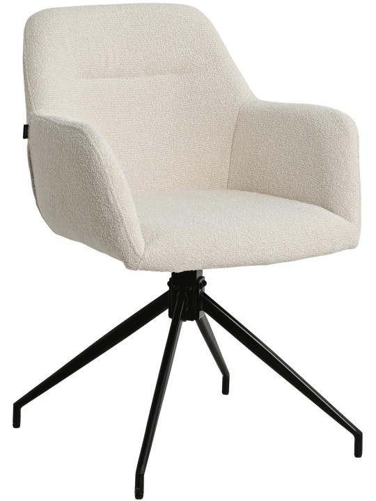 Spisestuestol Merlinda stof Teddy, creme