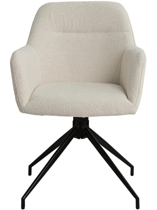 Spisestuestol Merlinda stof Teddy, creme