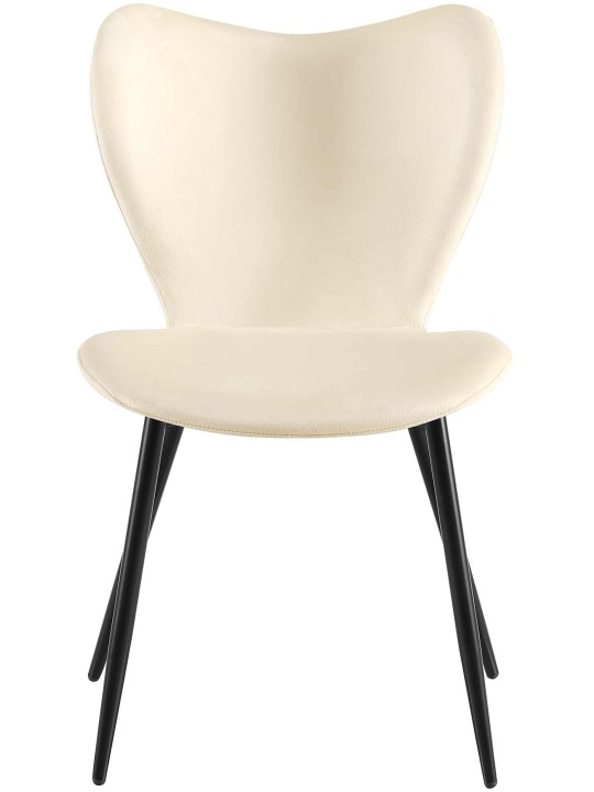 Maika fløjl spisestuestol, creme Maika fløjl spisestuestol, creme
