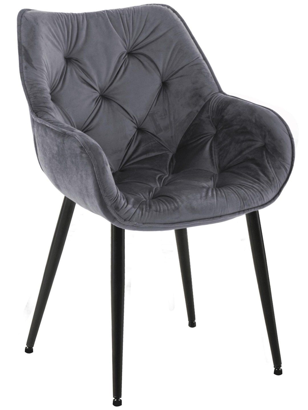Stol Tanna Velvet, mørkegrå