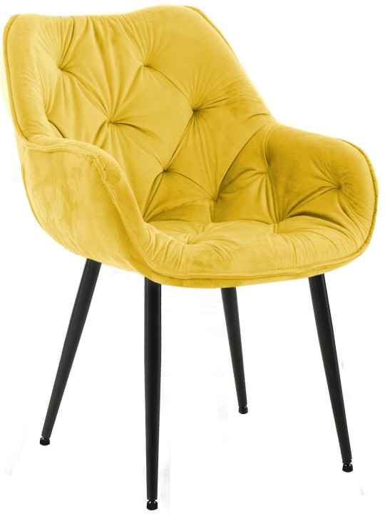 Stol Tanna Velvet, gul