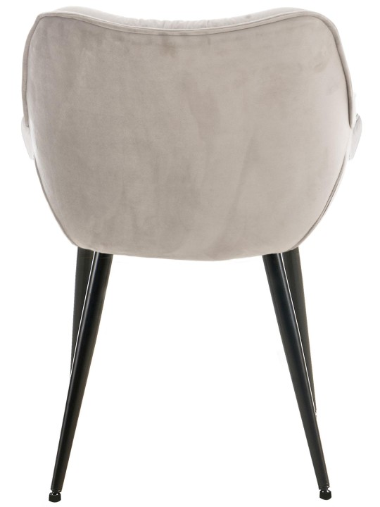 Sæt med 2 stole Tanna velvet, grå