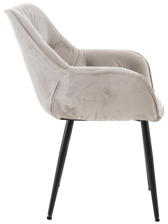 Sæt med 2 stole Tanna velvet, grå
