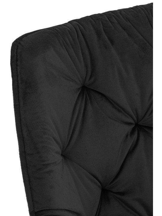 Sæt med 2 stole Tanna velvet, sort