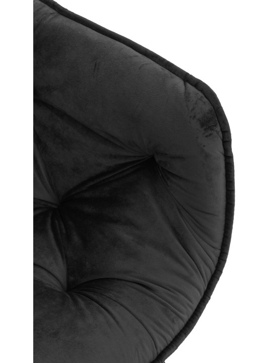 Sæt med 2 stole Tanna velvet, sort