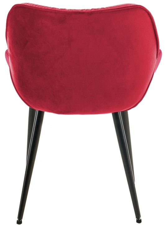 Sæt med 2 stole Tanna velvet, rød