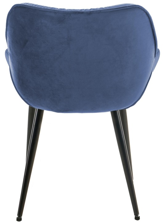 Sæt med 2 stole Tanna velvet, blå
