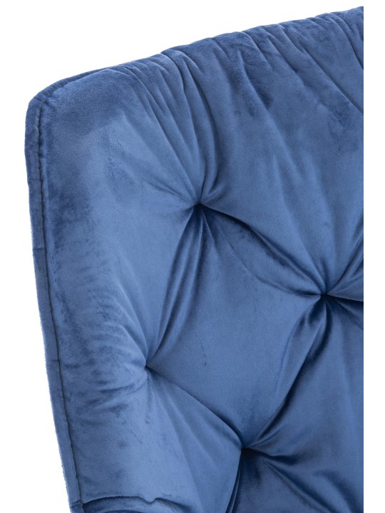 Sæt med 2 stole Tanna velvet, blå