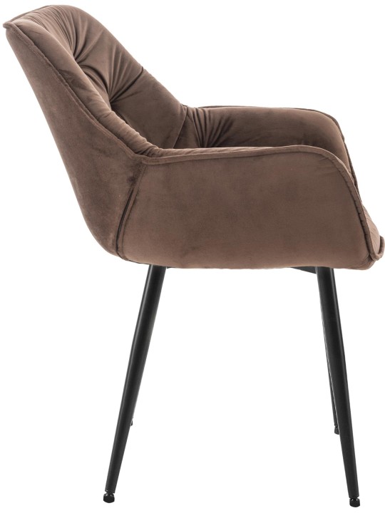 Sæt med 2 stole Tanna velvet, brun