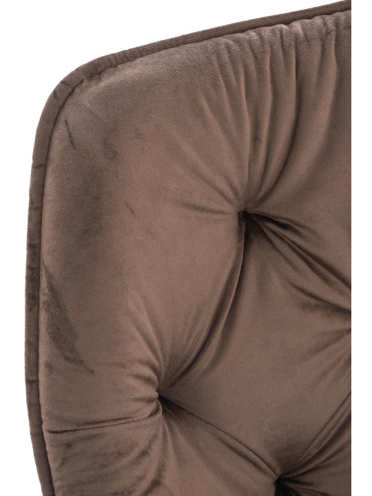 Sæt med 2 stole Tanna velvet, brun