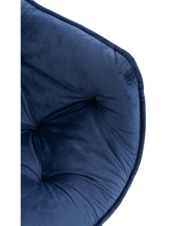 Sæt med 2 stole Tanna velvet, mørkeblå