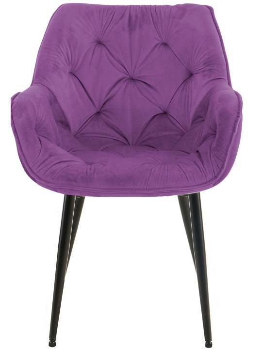 Sæt med 2 stole Tanna velvet, lilla