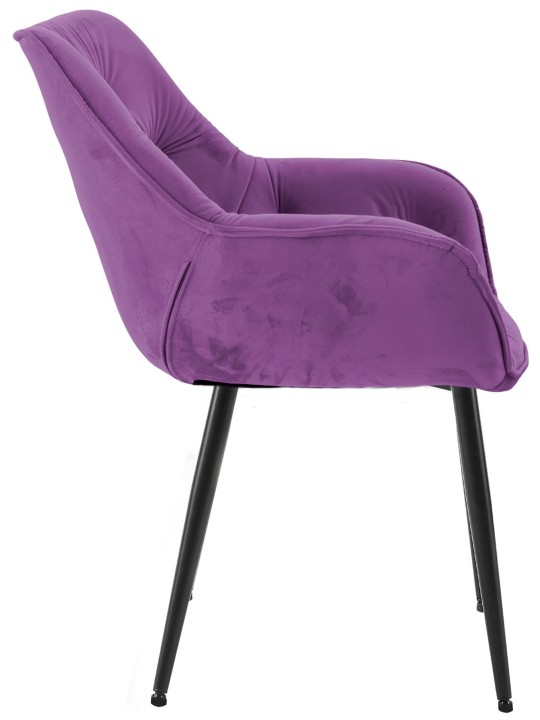 Sæt med 2 stole Tanna velvet, lilla