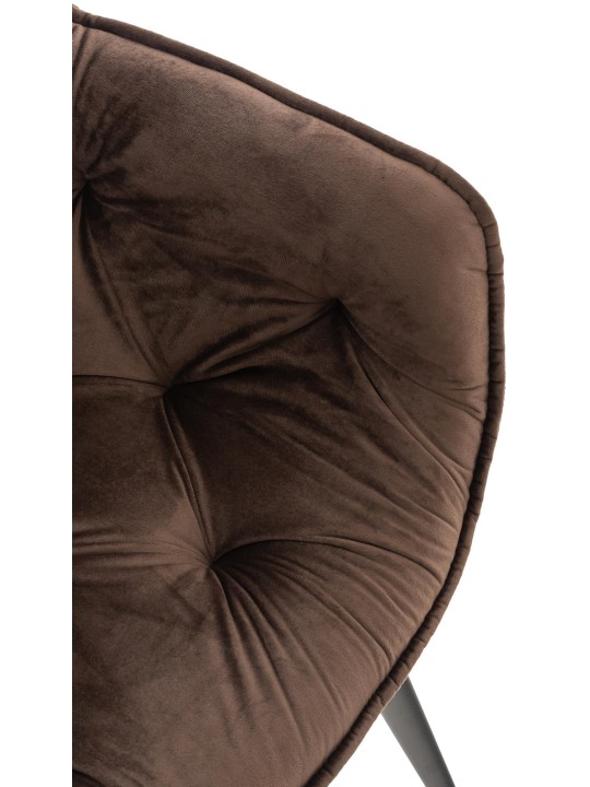 Sæt med 4 stole Tanna velvet, brun Sæt med 4 stole Tanna velvet, brun