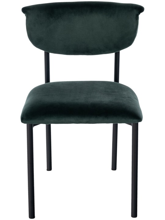 Sæt med 2 besøgsstole Gambell velvet, mørkegrøn