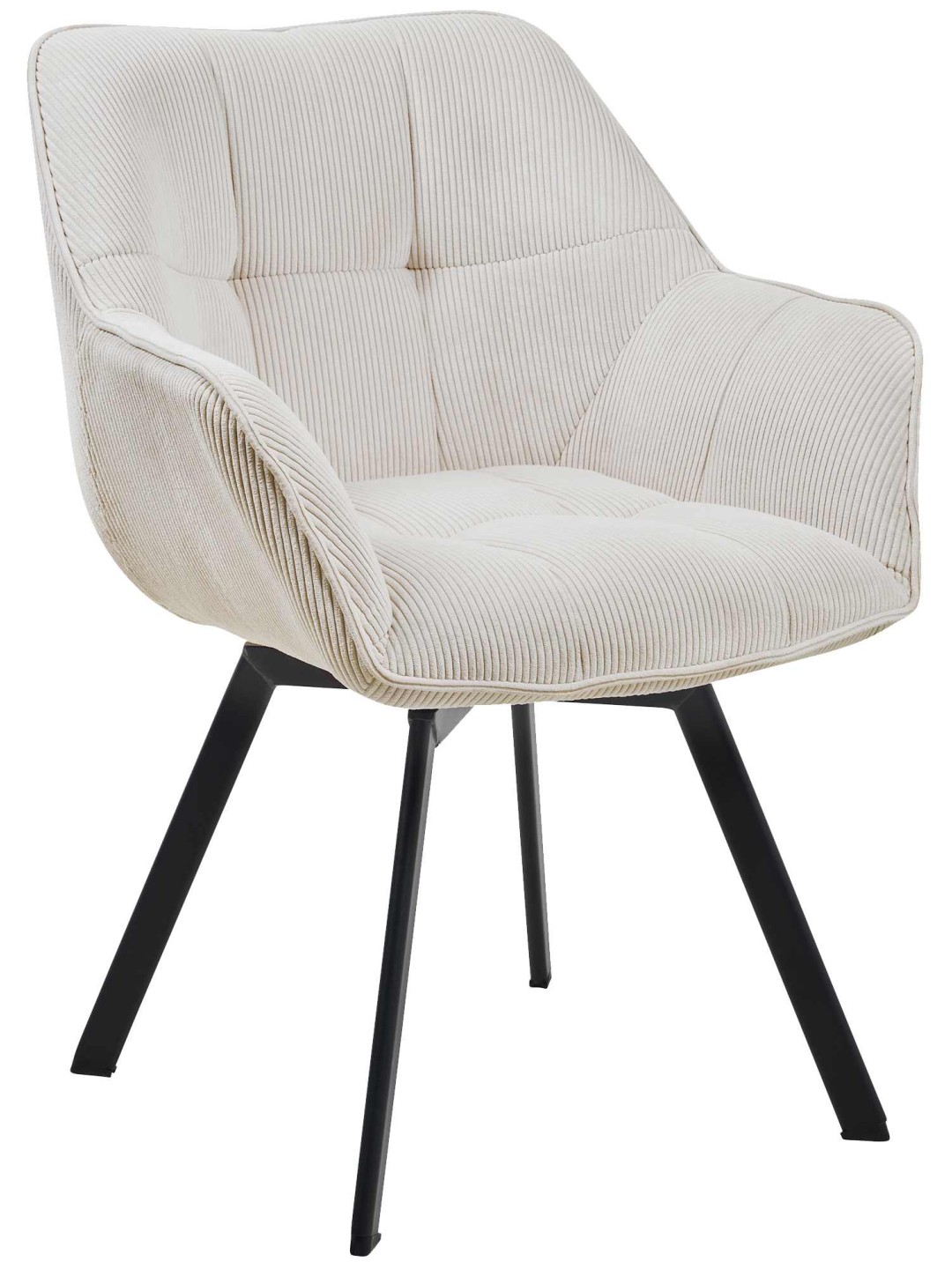 Spisestuestol Jordi Cord, creme