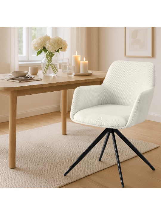 Olema Cord spisestuestol, creme Olema Cord spisestuestol, creme