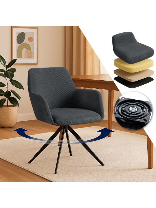 Olema Cord spisestuestol, sort