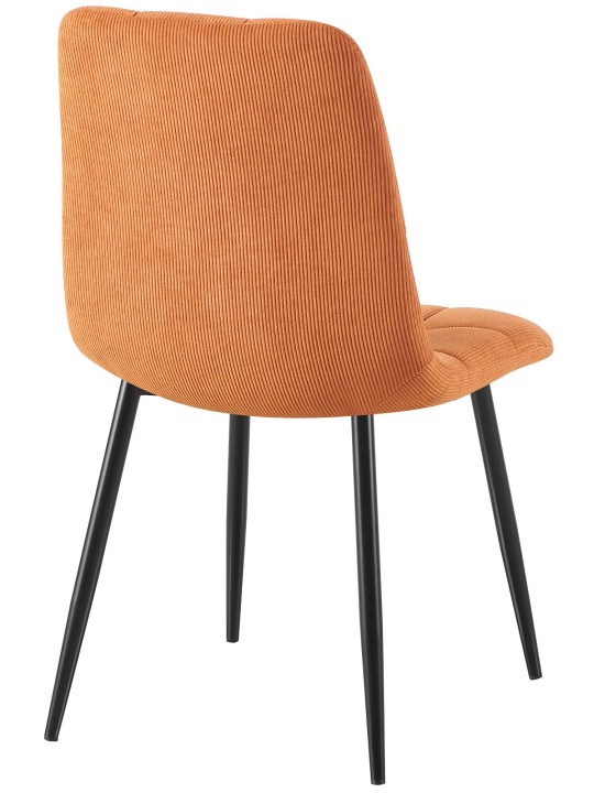 Sæt med 2 spisestuestole Tilde Cord, orange