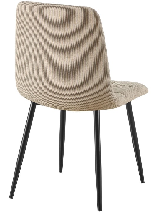 Sæt med 4 spisestuestole Tilde Cord, taupe