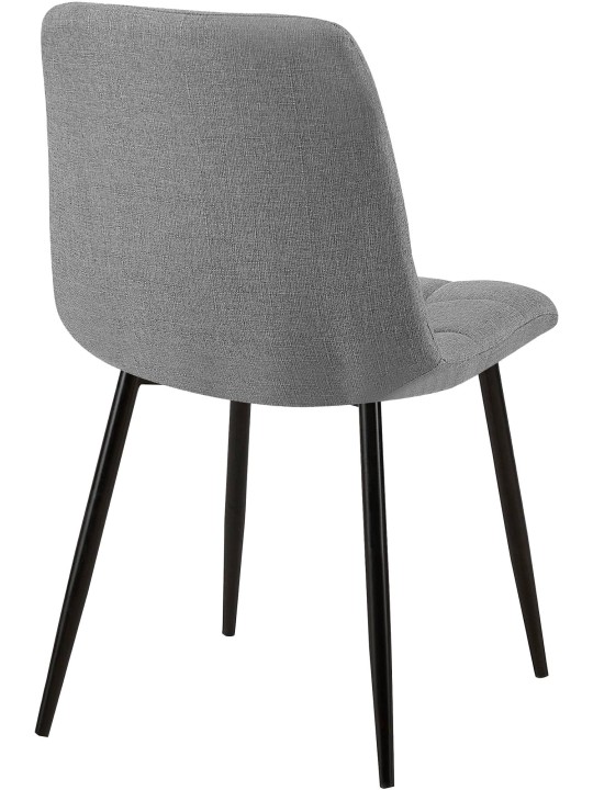 Sæt med 2 spisestuestole Tilde stof, grå