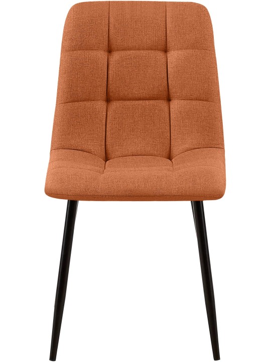 Sæt med 2 spisestuestole Tilde stof, orange
