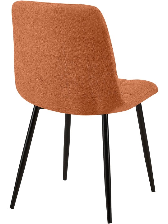 Sæt med 2 spisestuestole Tilde stof, orange
