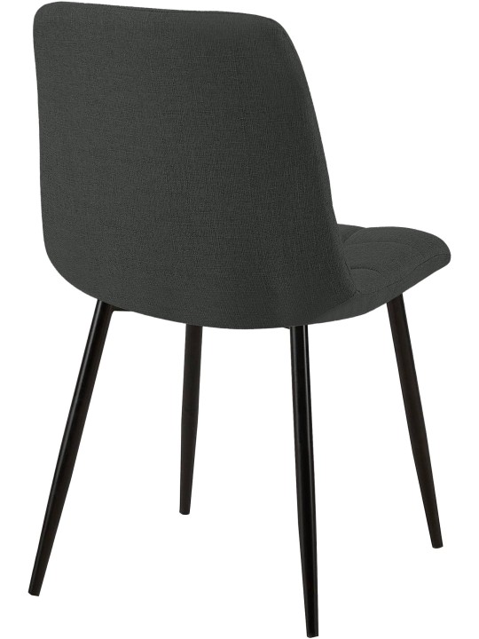Sæt med 4 spisestuestole Tilde Stof, mørkegrå